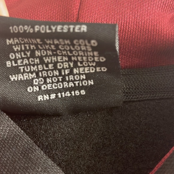 NWOT Colosseum TEMPLE OWLS Pullover Hoodie Black Maroon Red and White $20 - Picture 6 of 8